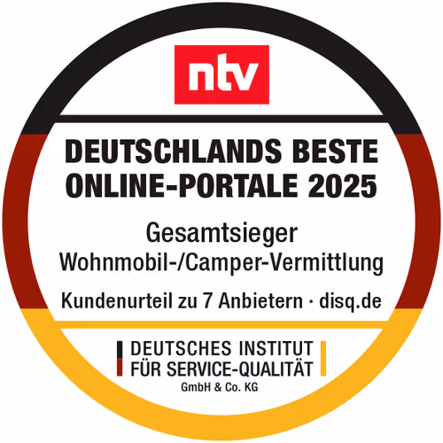 auszeichnung von ntv, gesamtsieger beste online-portale, wohnmobil-/camper-vermittlung