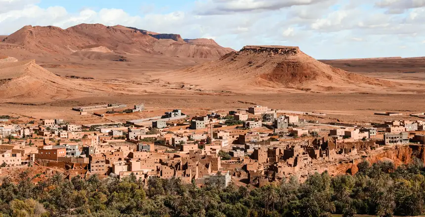 Blick auf Tinghir, Marokko