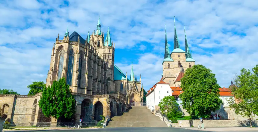 Erfurter Dom im Sonnenschein
