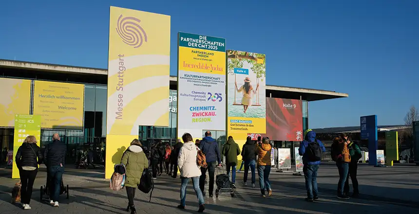 Eingangsbereich der CMT Messe Stuttgart