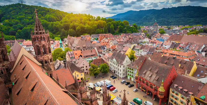 Panorama auf die Altstadt von Freiburg