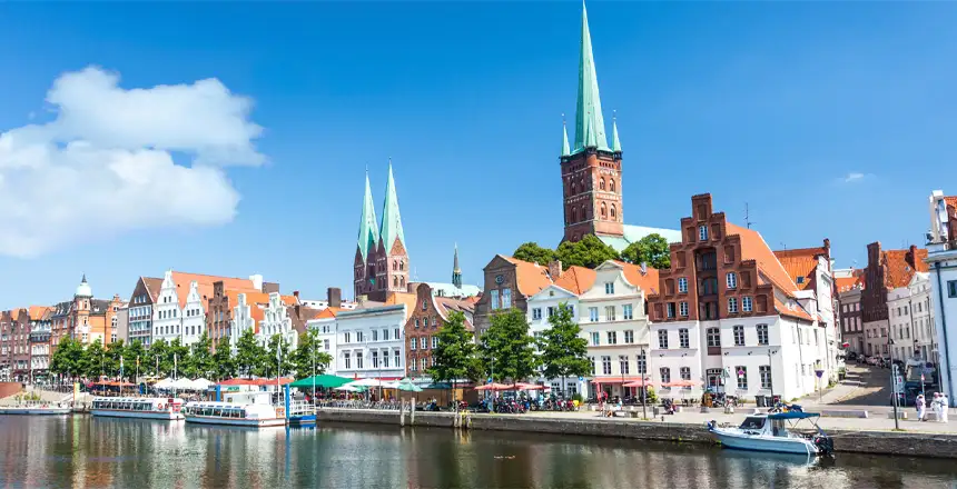 Sicht auf die Altstadt von Lübeck