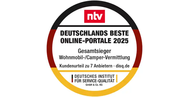 auszeichnung von ntv, gesamtsieger beste online-portale, wohnmobil-/camper-vermittlung