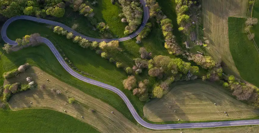 Ausflugsziel Odenwald, Stra&szlig;e im Gorxheimertal
