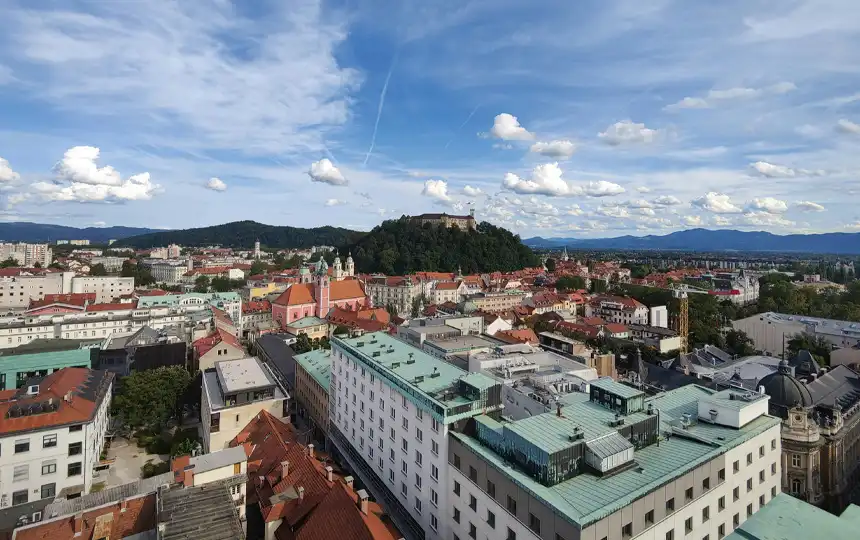 Blick über Ljubljana, Slowenien