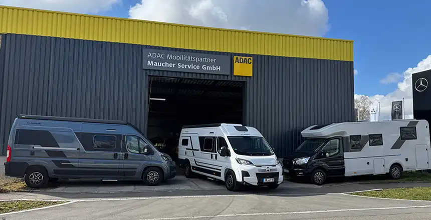 adac wohnmobilvermietung, mietstation ulm, Stationsbild der Maucher Service GmbH