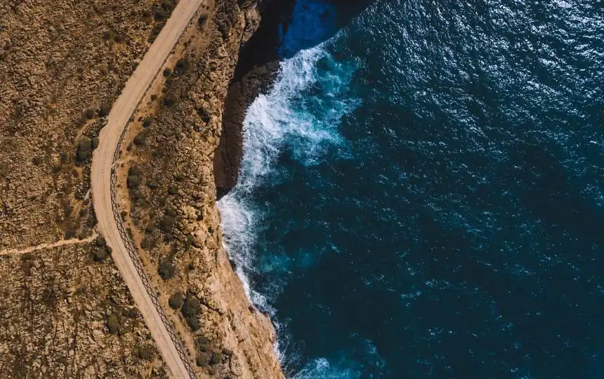 portugal-sagres-kuestenstrasse Küstenstraße in Sagres, Portugal