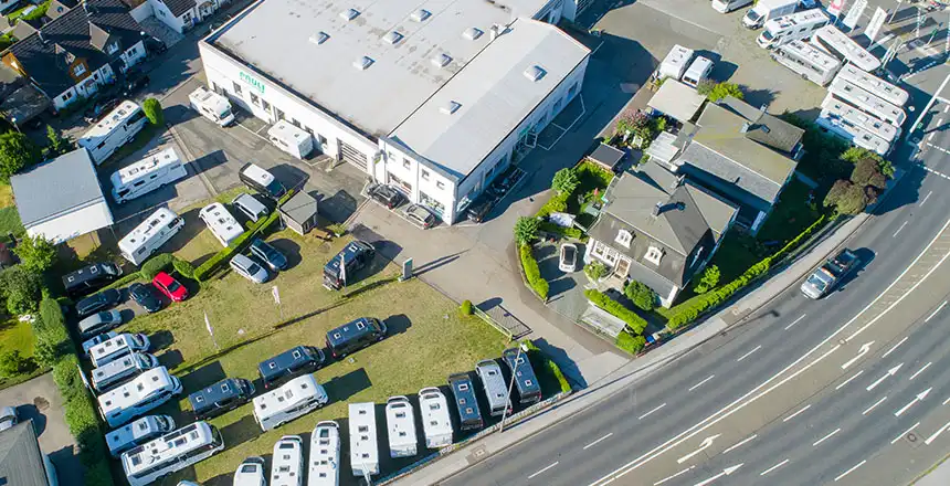 autohaus pauli in remscheid, stationsansicht, adac wohnmobilvermietung