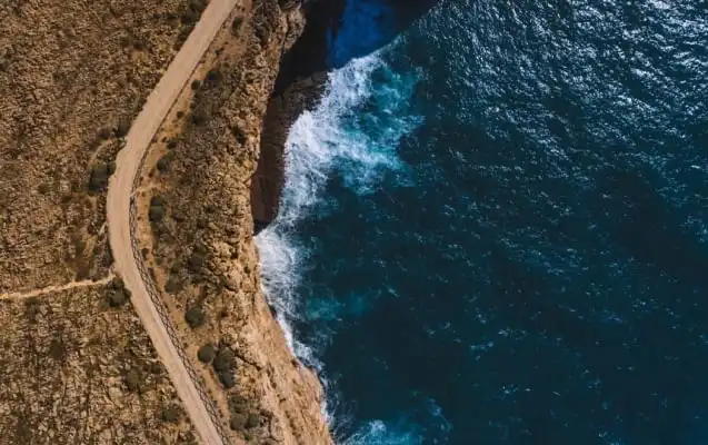 Küstenstraße in Sagres, Portugal