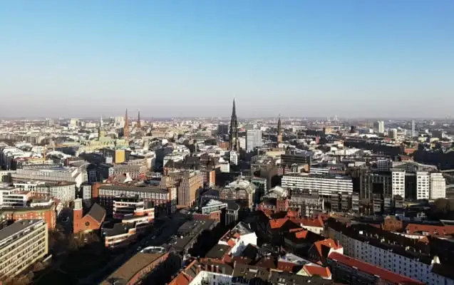 blick über hamburg, stadtansicht