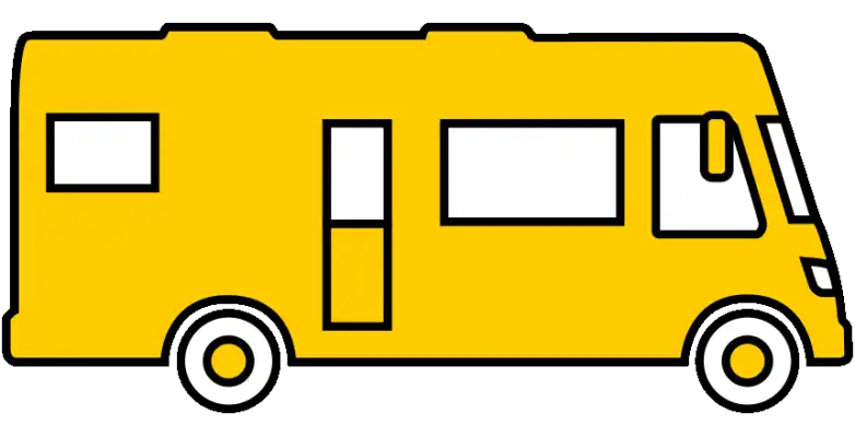 wohnmobil integriert, gelbes icon