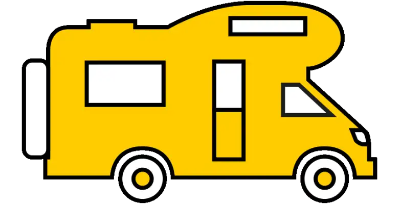 alkoven wohnmobil, gelbes icon