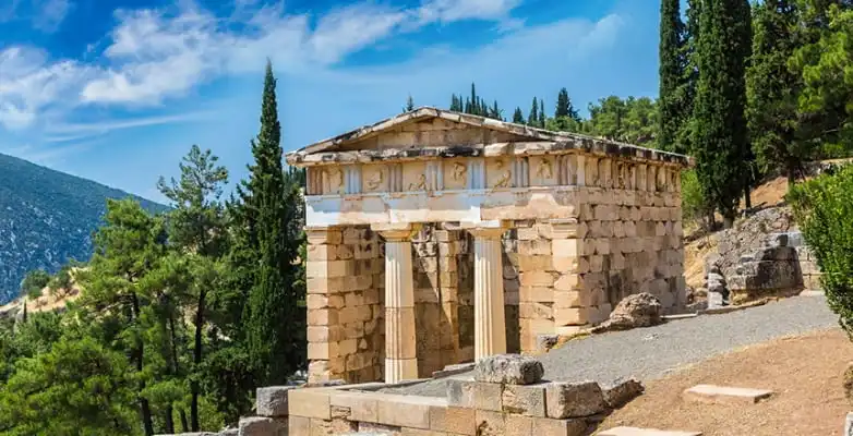 delphi tempel, griechenland, sehenswürdigkeit