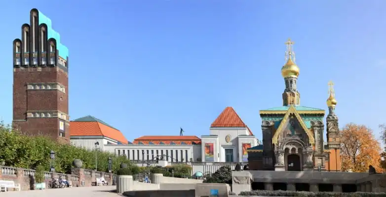 Hochzeitsturm und Russische Kapelle auf der Mathildenhöhe, Darmstadt