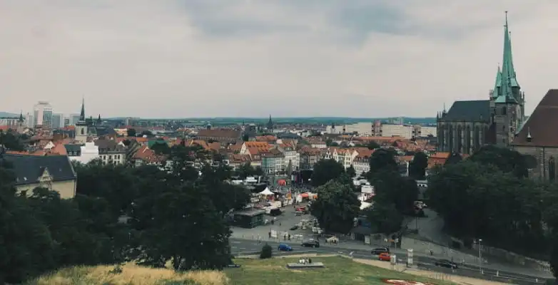 Panorama von Erfurt mit Erfurter Dom
