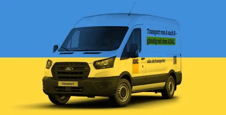 hilfe für die ukraine, adac transporter mieten