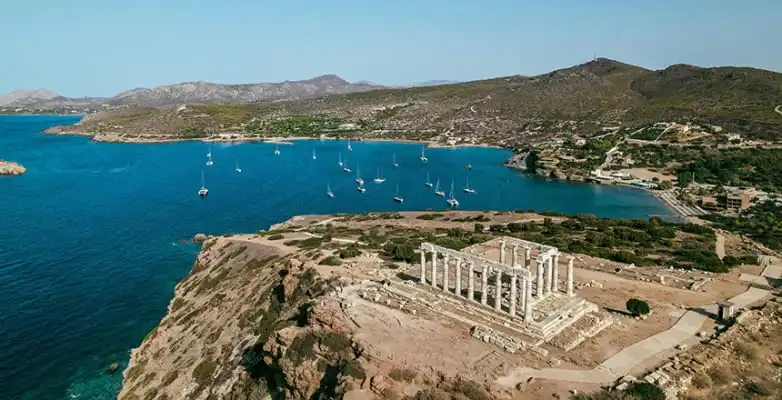 poseidon tempel am kap sounion, griechenland