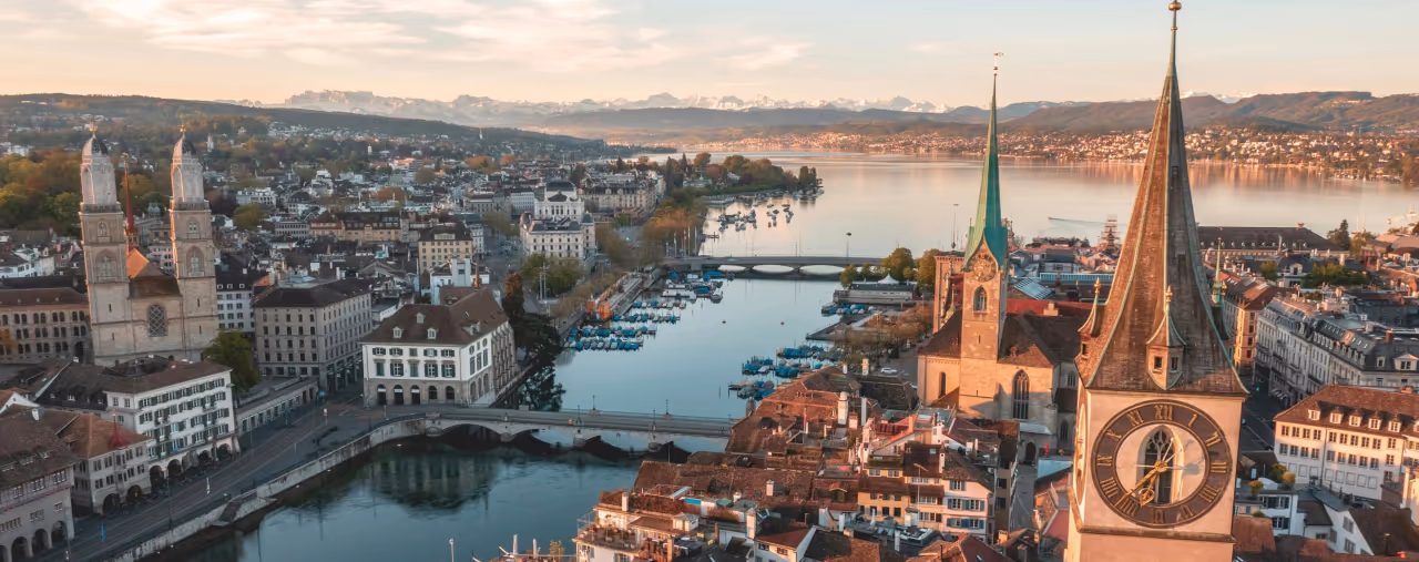 Stadtpanorama von Zürich in der Schweiz