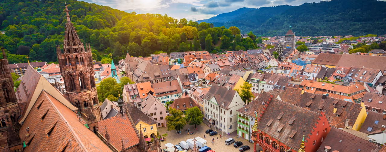 Panorama auf die Altstadt von Freiburg