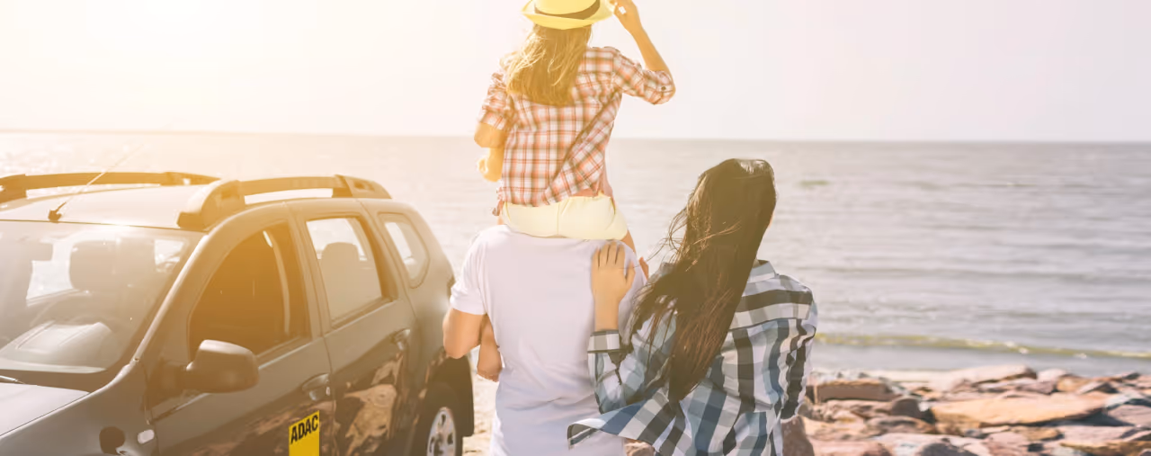 familie reise ans meer, mietwagen für privatadac clubmobil