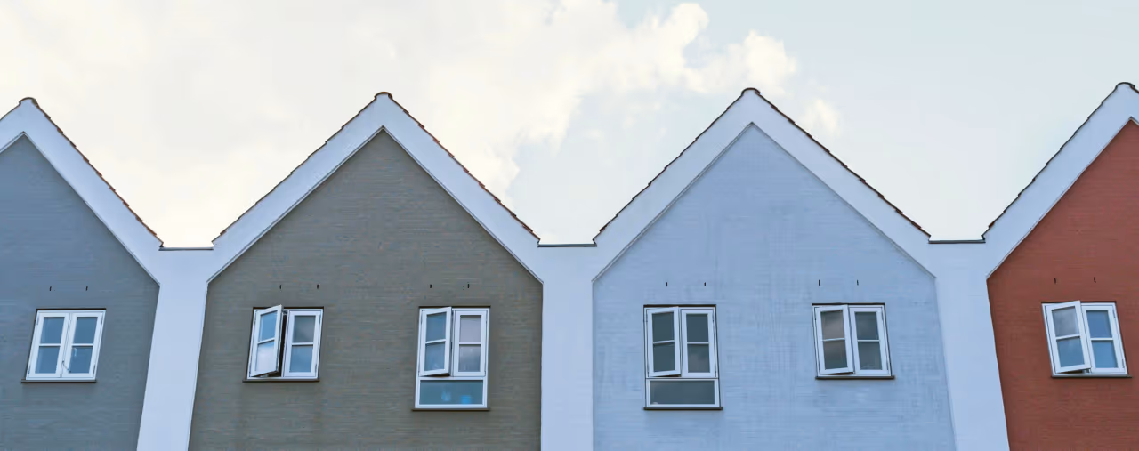 Häuserfronten in Odense, Dänemark