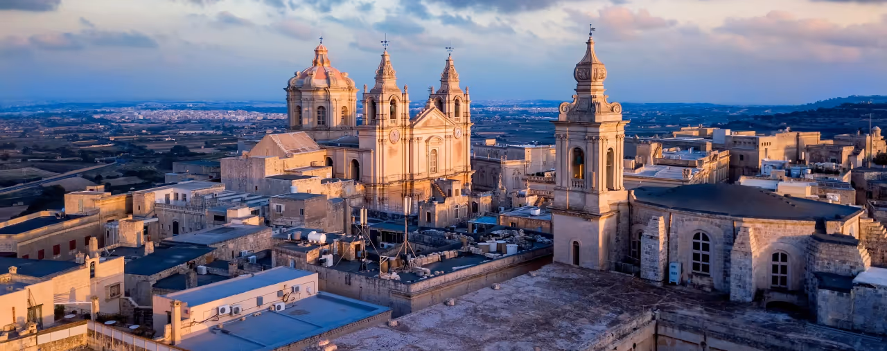 Mdina in Malta mit Sankt Pauls Cathedral