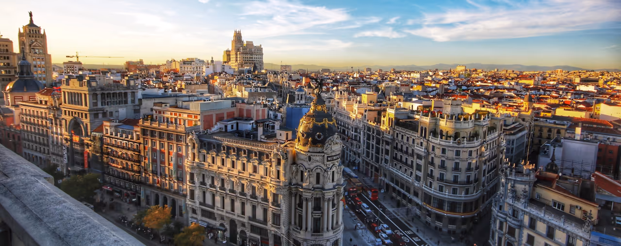 Blick auf Madrid, Spanien