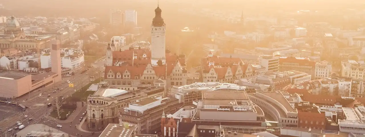 leipzig aus der vogelperpektive, sachsen
