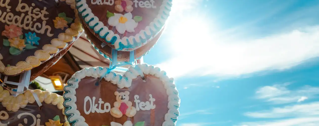 Lebkuchenherzen zum Oktoberfest, Wiesn München