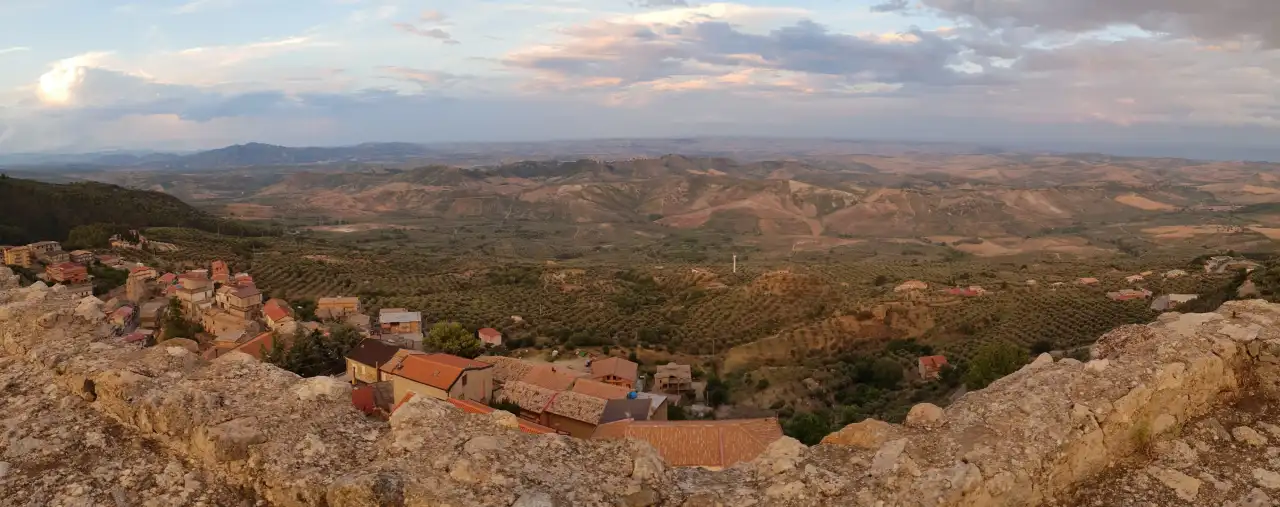 Blick über Kalabrien in Italien