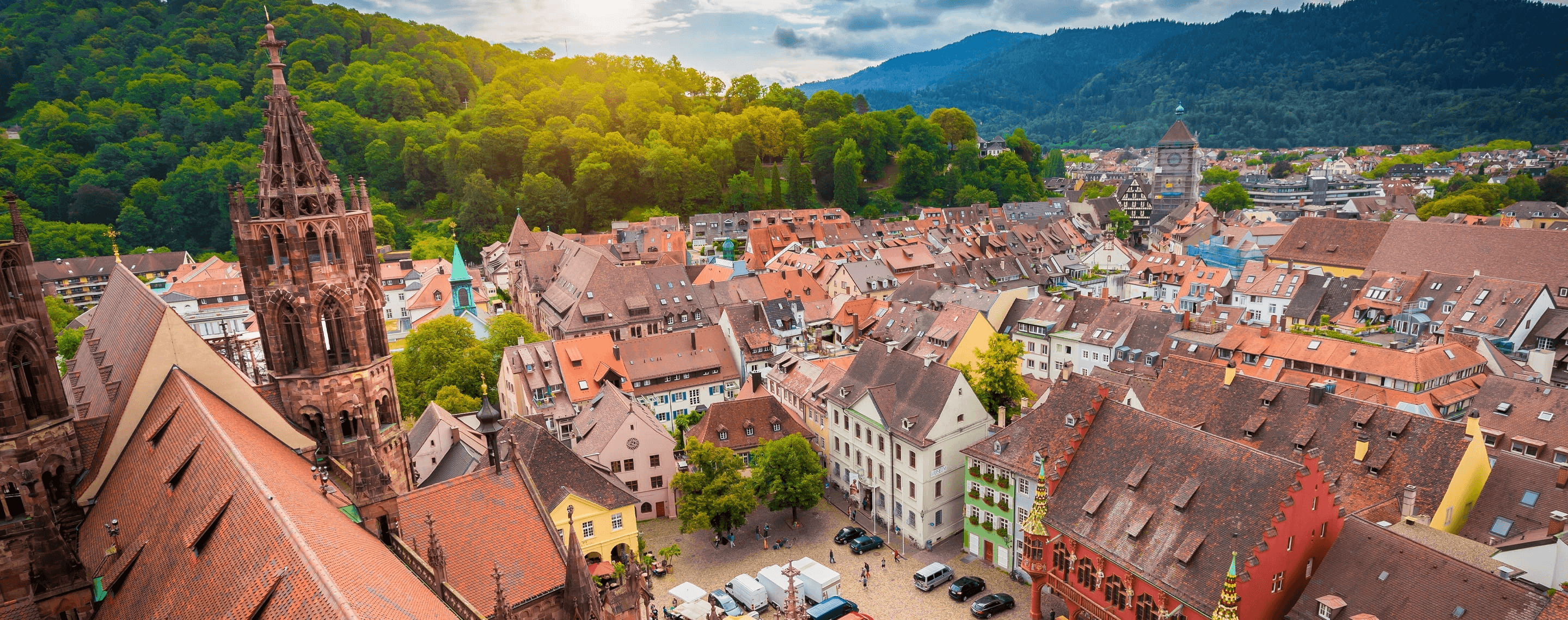 Panorama auf die Altstadt von Freiburg