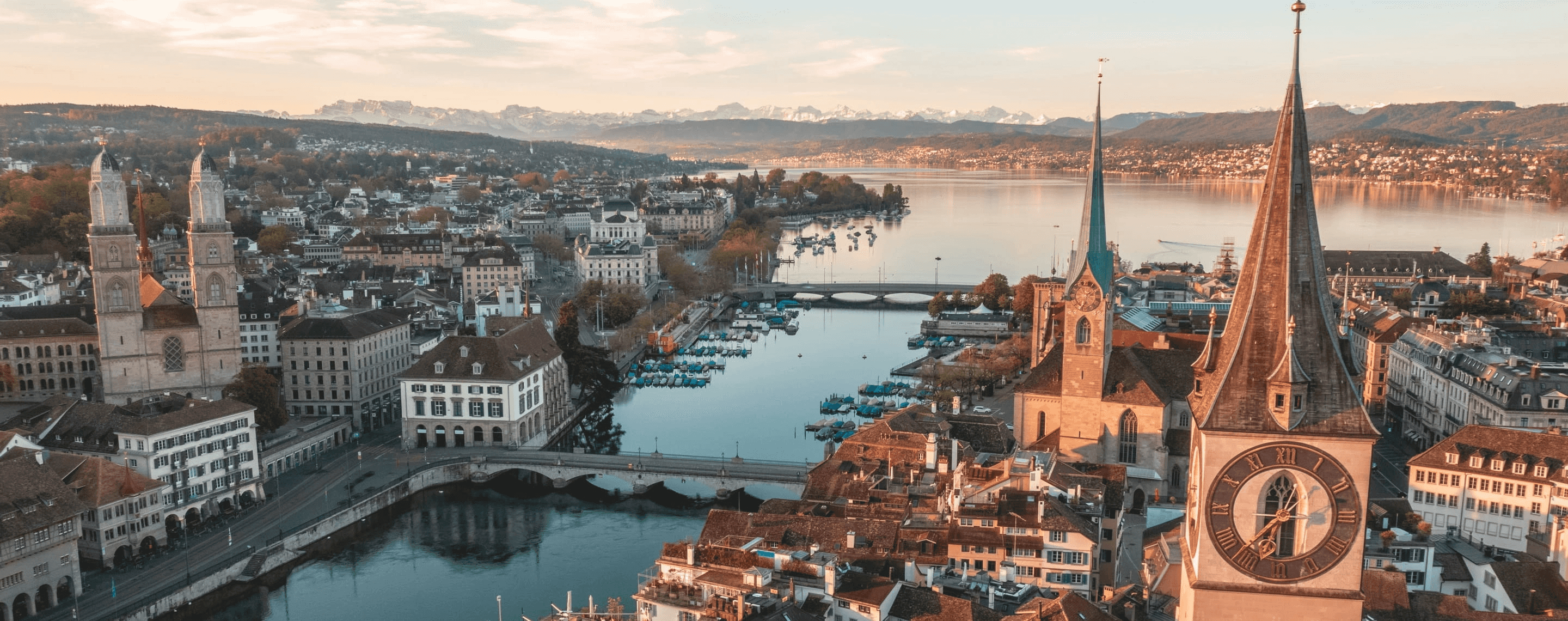 Stadtpanorama von Zürich in der Schweiz