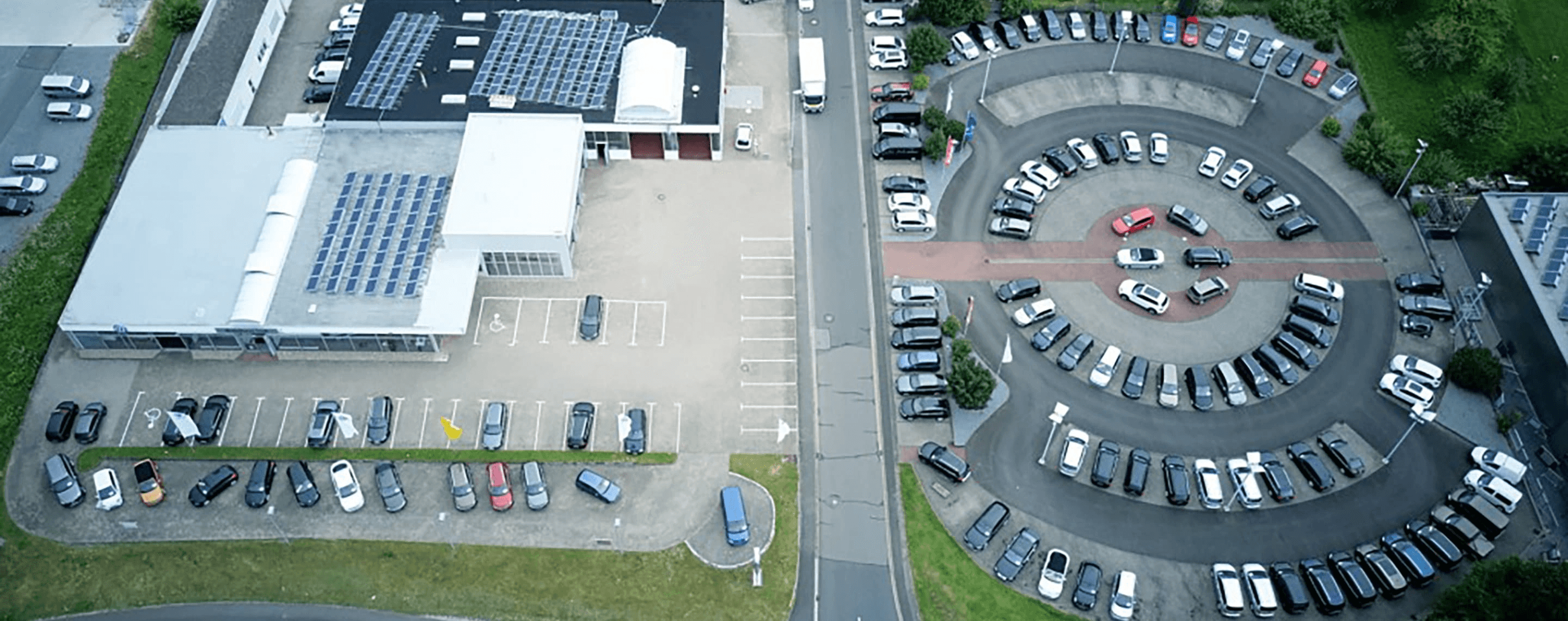 adac wohnmobilvermietung, autohaus link in laudenbach, luftaufnahme