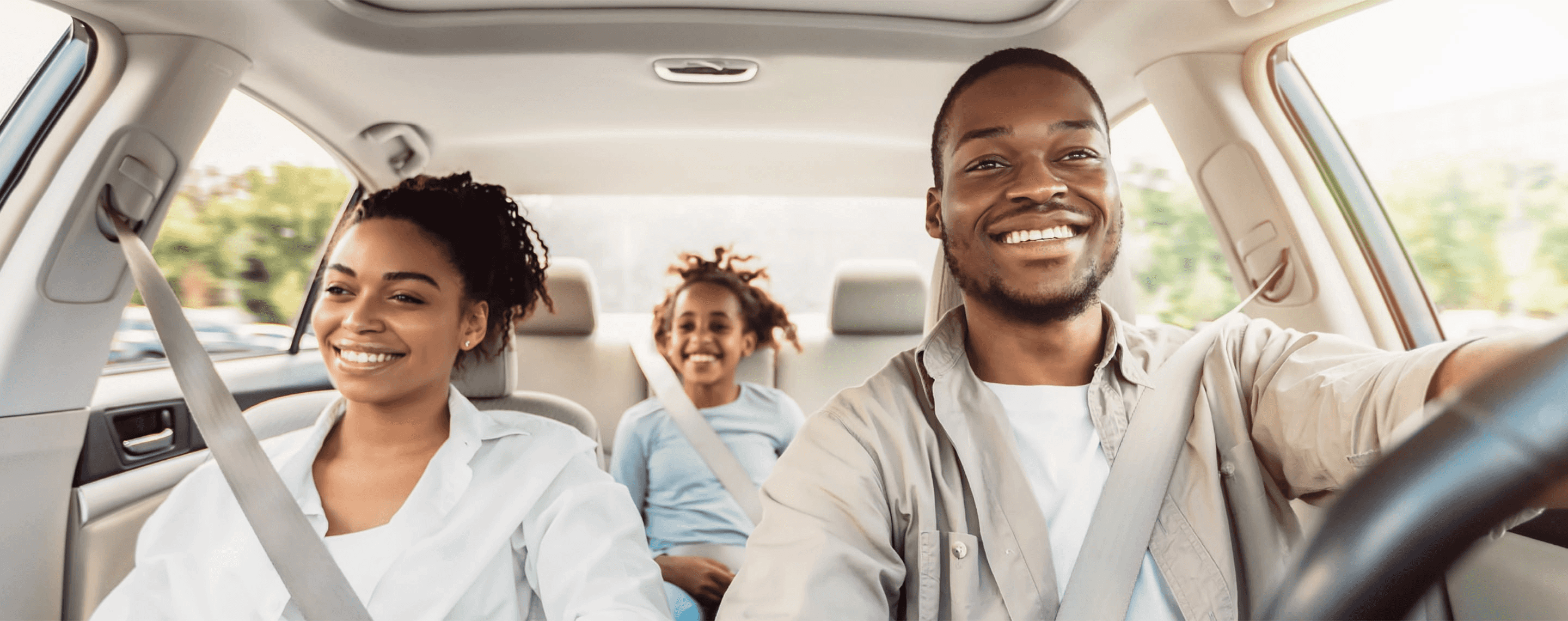 enterprise rent-a-car mietwagen, eltern mit tochter im auto