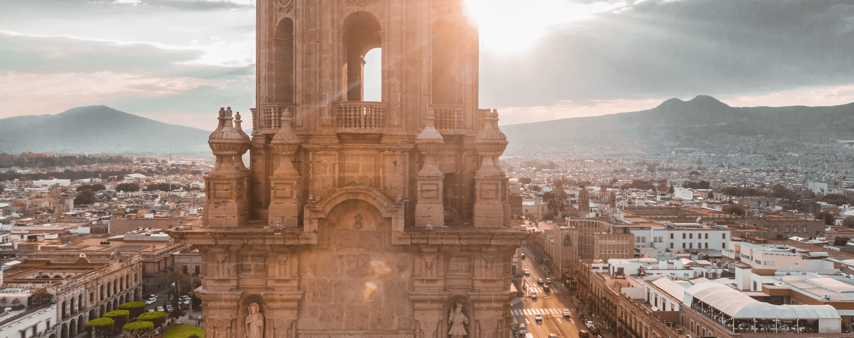 Blick über Morelia, Mexiko