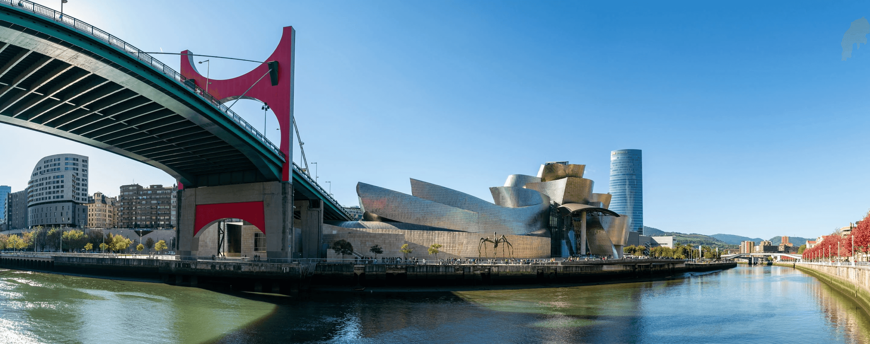 Blick auf das Guggenheim Museum in Bilbao, Spanien