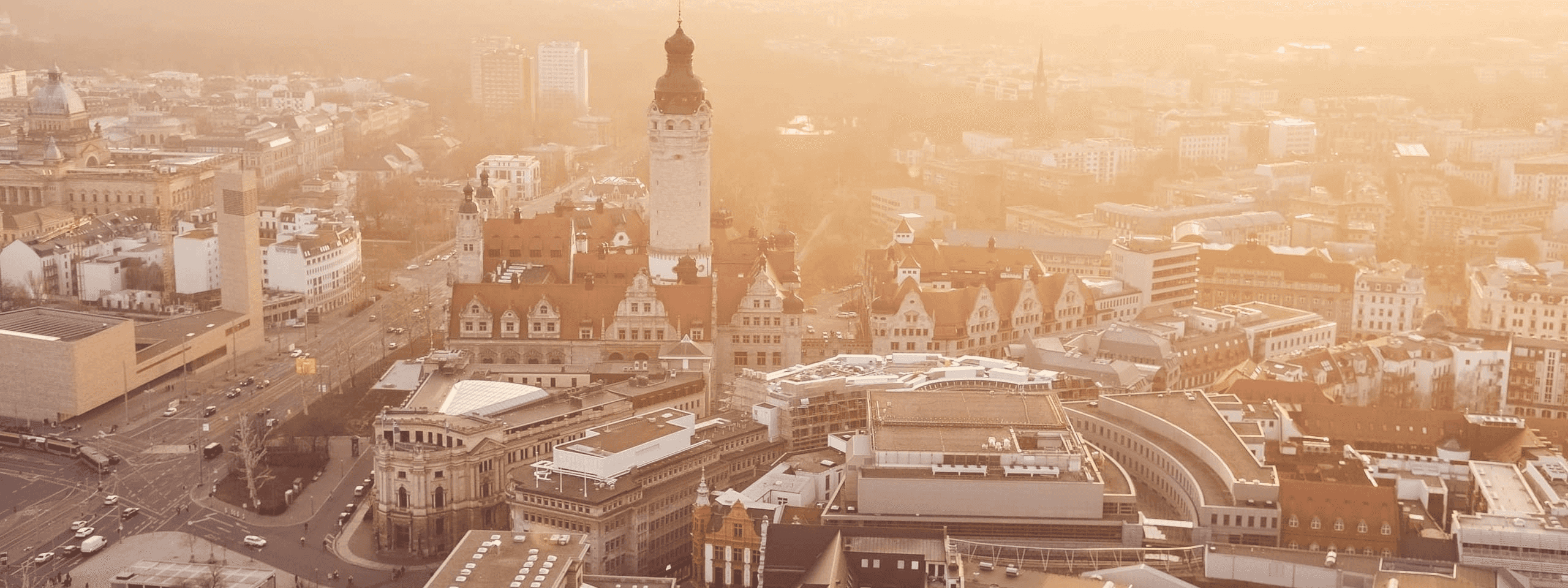 leipzig aus der vogelperpektive, sachsen