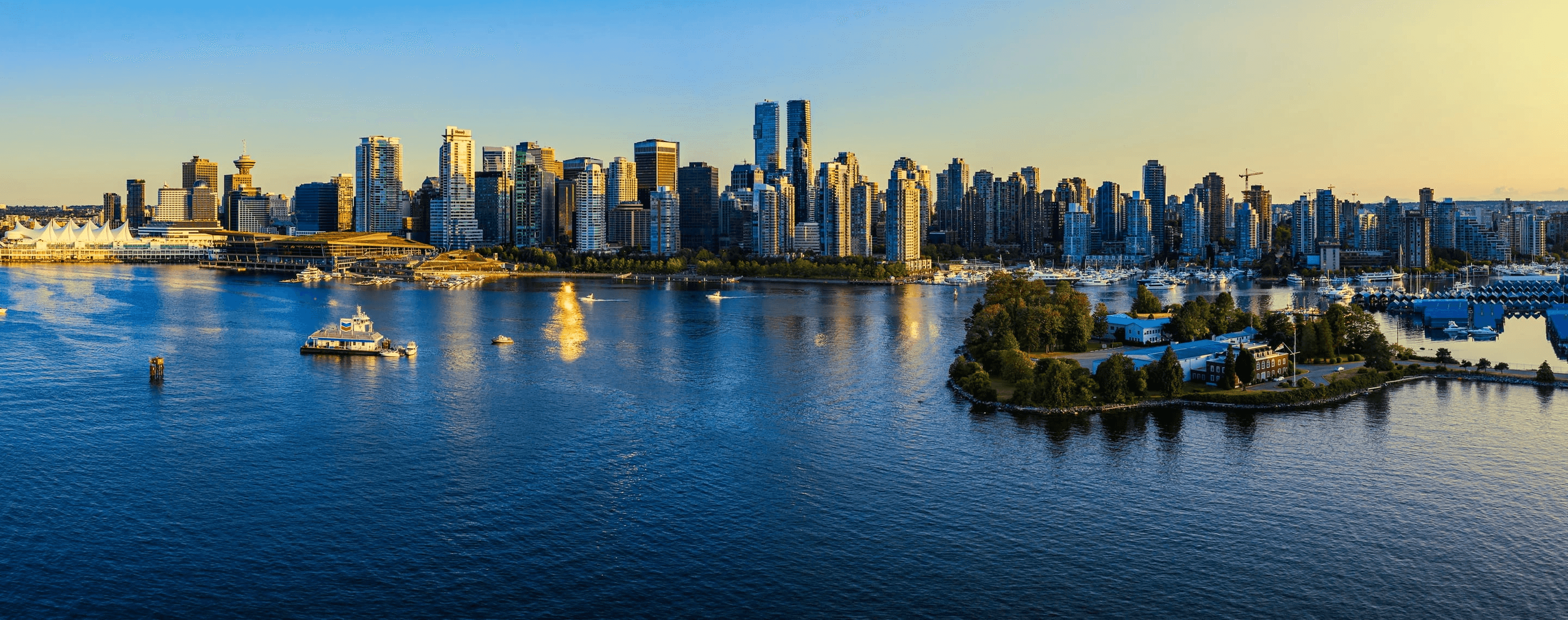 Blick auf die Küste von Vancouver in Kanada
