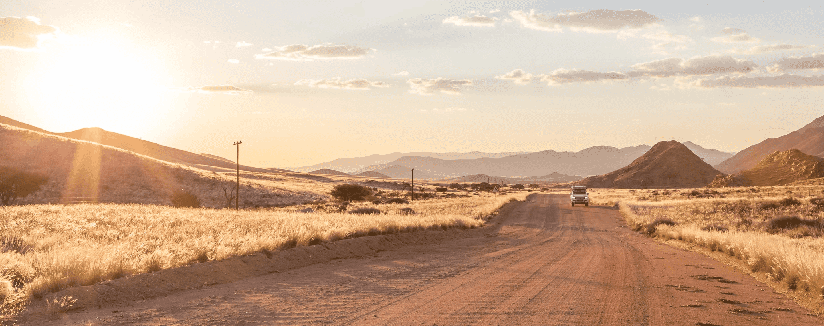 Landschaftstrasse in Namibia