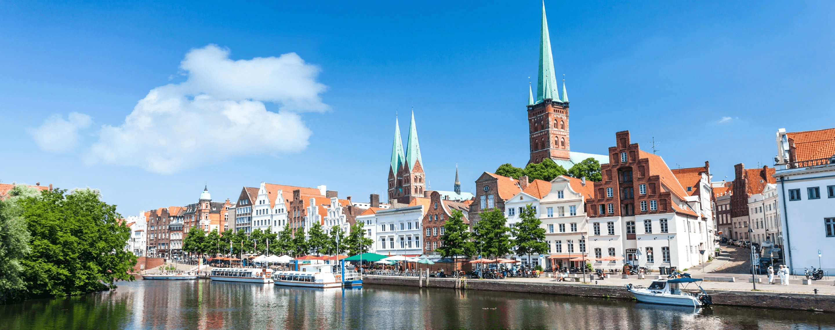 Sicht auf die Altstadt von Lübeck