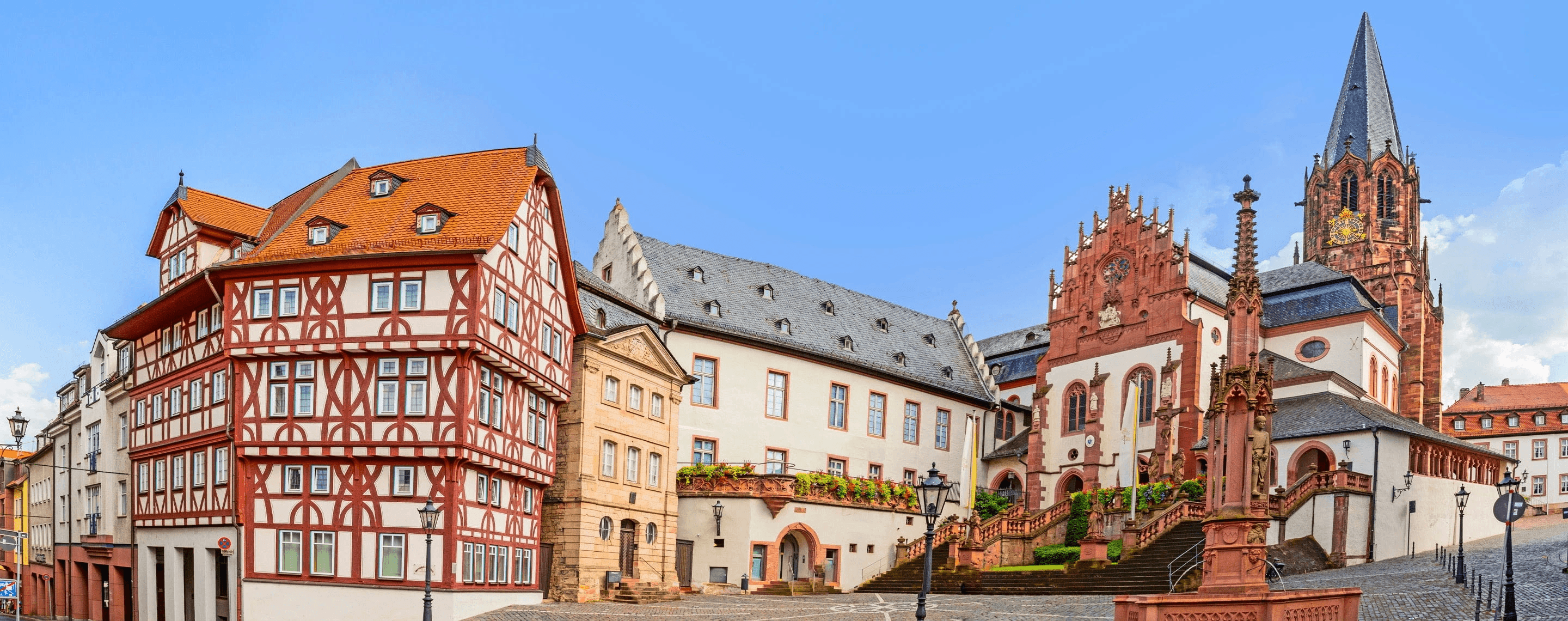 Altstadt mit Fachwerkhäusern in Aschaffenburg