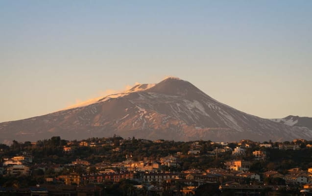 Blick auf den Etna von Catania aus