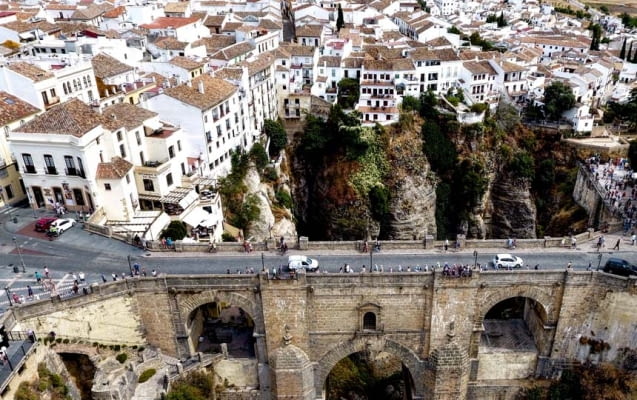Brücke in Ronda in Malaga Spanien